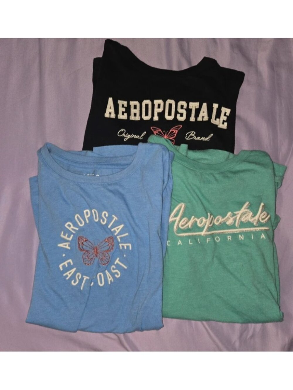 3 Aeropostale Clasic Crew Shirts